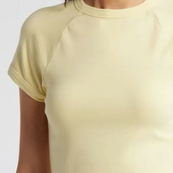 Madewell, Raglan Sleeve Baby Tee in Candlelight, Size Medium, EUC - Picture 2 of 6